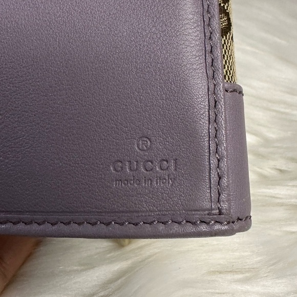 GUCCI gg horsebit canvass long wallet in lavender - Picture 12 of 15